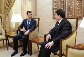 Prezident Bašár Asad se svým týden starým premiérem Vaílem Halkím.