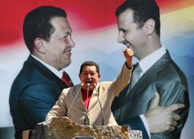 Spojenec za mořem a a oceánem. Assad na návště ve Venezuele u prezidenta Cháveze. . 