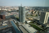 Pohled z City Tower na Pankráci.