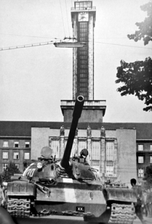 Invaze z 21. srpna 1968. Tanky v Ostravě.