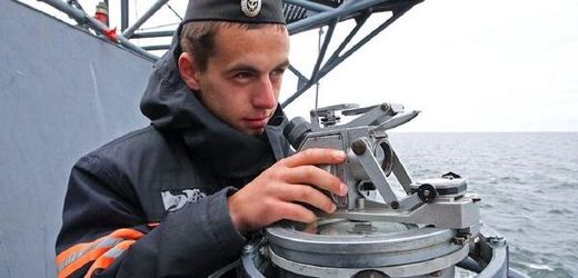 Cvičení lodí Černomořské flotily. 