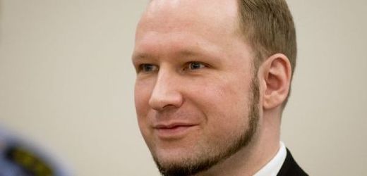 Breivik se při vynesení rozsudku mírně pousmál.