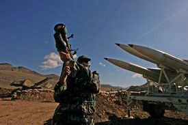 Cvičení protivzdušné obrany Íránu.