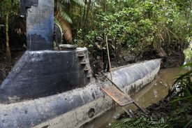 Kolumbijská armáda našla ponorku narkomafie v Timbiqui.