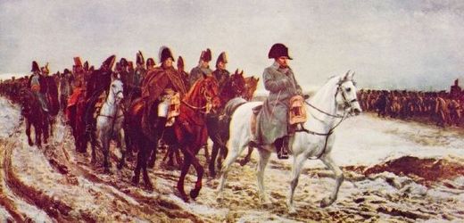 Napoleon opouští Moskvu.
