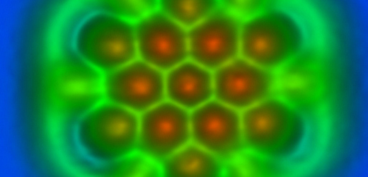Vazby mezi atomy uhlíku pozorované mikroskopem atomárních sil.