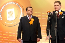 Robert Fico a Jiří Paroubek.