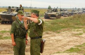 Výcvik pozemních ruských jednotek (ilustrační fotografie).