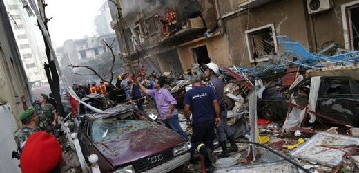 Výbuch v křesťanské čtvrti Bejrútu. 