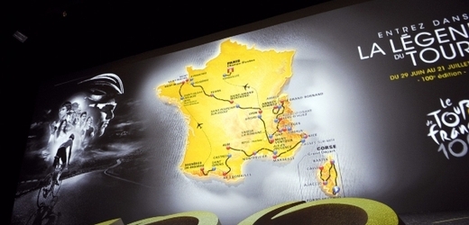 Plánek příštího závodu Tour de France.