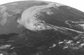 Satelitní snímek formování hurikánu Sandy.