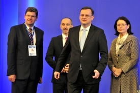 Jiří Pospíšil (zleva), Martin Kuba, Petr Nečas a Miroslava Němcová.