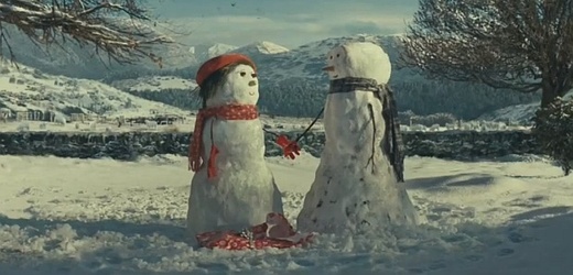 Sněhuláci ve vánoční kampani britského obchodního řetězce John Lewis. 