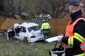 Závodní vůz, který v sobotu při RallyShow Uherský Brod zabil čtyři lidi včetně dítěte.