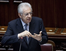 Italská vláda plánuje zvýšit sazby od července 2013. Italský premiér Mario Monti.