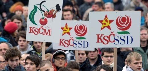 Momentka z protestu v Českých Budějovicích.