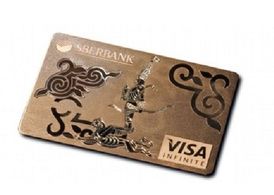 VISA karta Sberbanky.