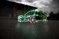Zelený Ford Focus RS.