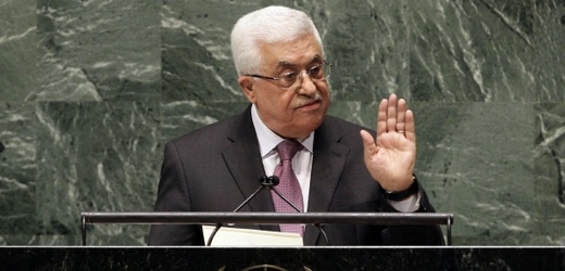 Mahmúd Abbás na Valném shromáždění Organizace spojených národů.