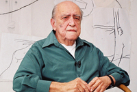 Brazilský architekt Oscar Niemeyer.