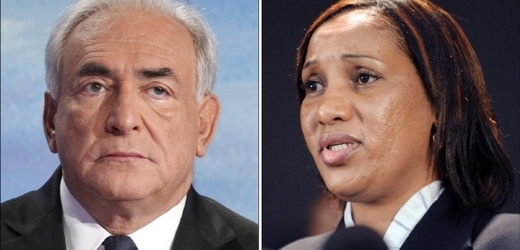 Dominique Strauss-Kahn a Nafissata Diallová, která Strausse obvinila ze sexuálního napadení.