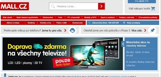 Internetový obchod Mall.cz.
