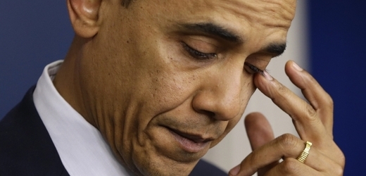 Americký prezident Barack Obama zdrcený z incidentu v Newtownu.