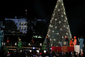 Americký prezident Barack Obama (na snímku u řečnického pultu) odhalil vánoční stromeček také před Bílým domem. (Foto: profimedia.cz)