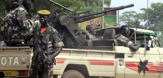 Prezidentská garda v Bangui. K městu se blíží povstalci.