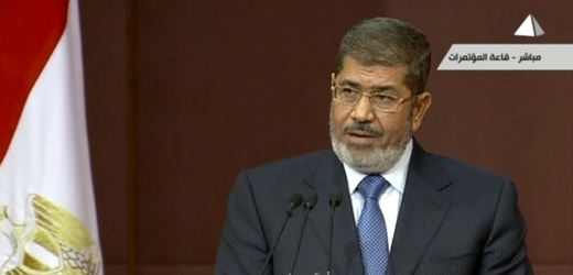 Egyptský islamistický prezident Muhammad Mursí.