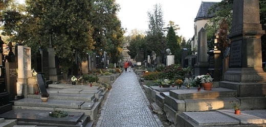 Hřbitov na Vyšehradě.
