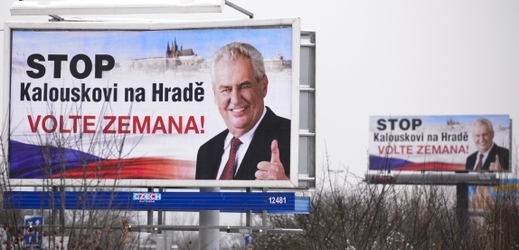 Billboard Miloše Zemana.