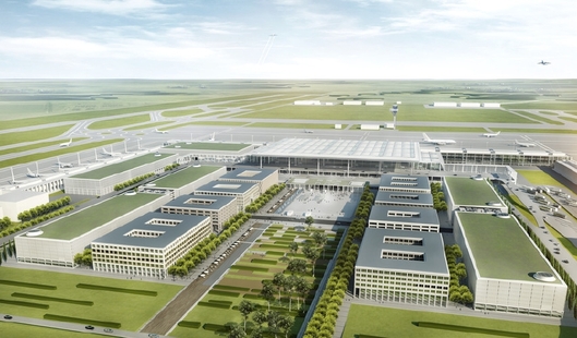 Grafika nového berlínského letiště.