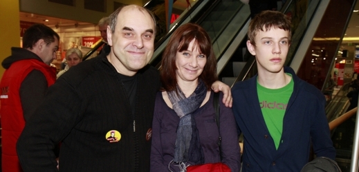 Miroslav Táborský s manželkou a synem.