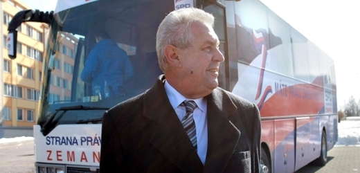 Miloš Zeman během kampaně.