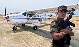 Letoun zabavený drogovým kartelům v Kolumbii.