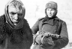 Mnohé vypovídající snímek o konci německé armády u Stalingradu.