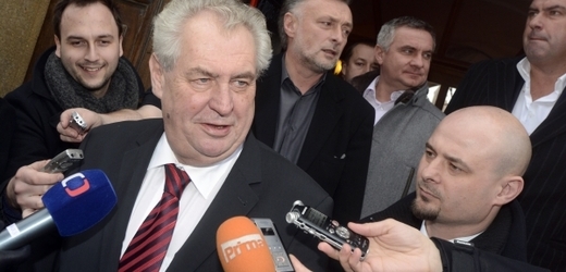 Nastupující prezident Miloš Zeman.