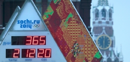 Zimní olympijské hry v Soči - hodiny s odpočítáváním.
