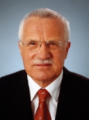 Oficiální portrét současného prezidenta Václava Klause z roku 2003.