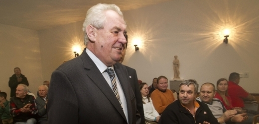 Miloš Zeman na setkání s občany v Novém Veselí.