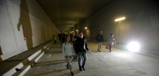 Tunel Blanka při dnu otevřených dveří firmy Metrostav.