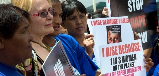 Protesty oproti násilí na ženách v JAR.