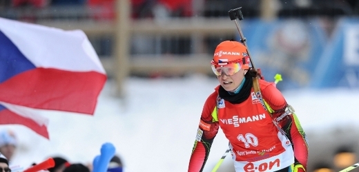 Česká biatlonistka Veronika Vítková.