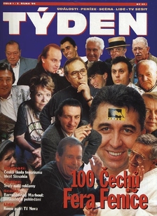 Obálka prvního čísla časopisu TÝDEN. Vyšlo v říjnu 1994.