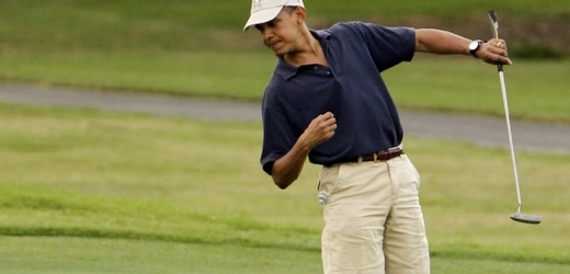 Obama s golfovou holí.