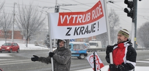 Protesty proti komunistům ve vedení Zlínského kraje. 