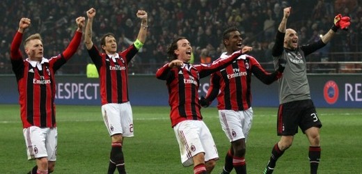 Radost fotbalistů AC Milán.