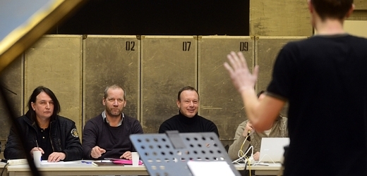 První kolo konkurzů do muzikálu začalo. Výkony uchazečů posuzují (z členové Lucie (zleva) Petr Chovanec (P.B.CH.), David Koller a Michal Dvořák.