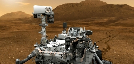 Americká sonda Curiosity provádí průzkum na Marsu.